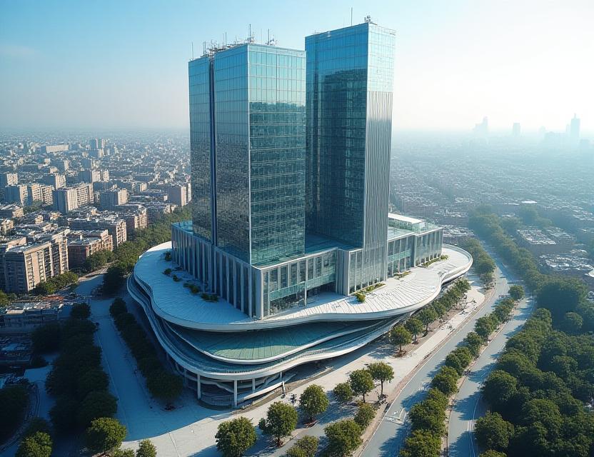 Drone photography edificio moderno